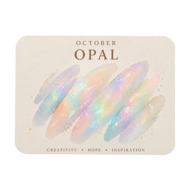 Oktober-Geburtsstein-Opal-Kunst Magnet (Horizontal)