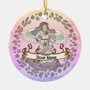 Oktober Geburtstag Engel Geburtstag Zollschmuck Keramik Ornament
