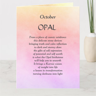 Oktober Geburtstag Geburtstag Opal Gruß Karte
