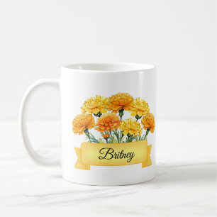 Oktober Geburtstagsfeier Blume Marigold Kaffeetasse