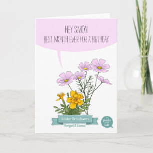 Oktober Geburtstagskarte, geboren im besten Monat Karte