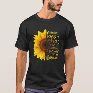 Oktober Girls 1960 Sonnenblumen Shirt 60. Geburtst