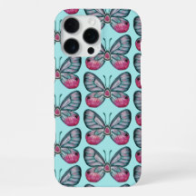 Oktober Glasswing Aquamarin Butterfly Pattern