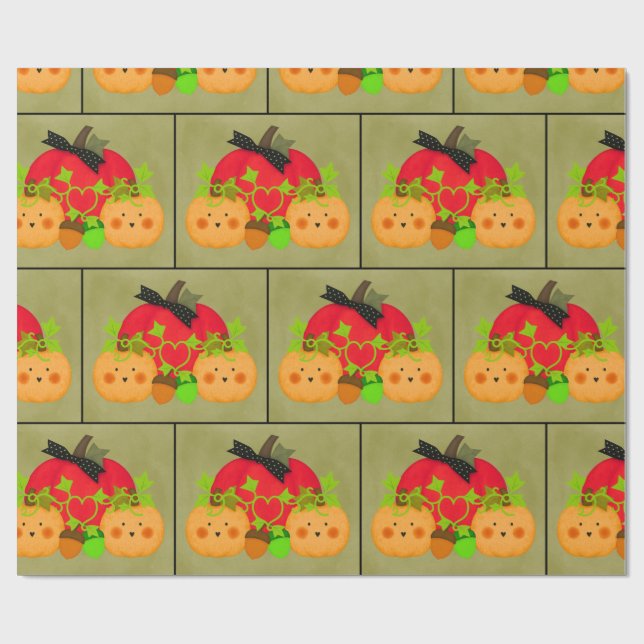 Oktober Halloween Brautparty Wrapping Paper Geschenkpapier (Flach)