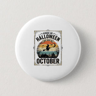 Oktober Halloween Geburtstag Vintage Hexen Shirt D Button