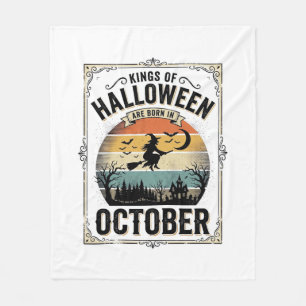 Oktober Halloween Geburtstag Vintage Hexen-Shirt D Fleecedecke