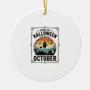 Oktober Halloween Geburtstag Vintage Hexen-Shirt D Keramik Ornament