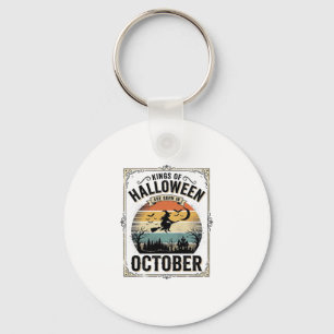 Oktober Halloween Geburtstag Vintage Hexen-Shirt D Schlüsselanhänger