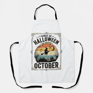 Oktober Halloween Geburtstag Vintage Hexen-Shirt D Schürze