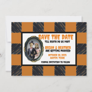 Oktober Halloween Wedding Save the Date Einladung
