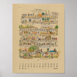 Oktober Happy Notes Kalender 2022 Poster