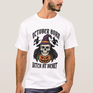 Oktober Hexe Shirt Vintage Halloween Geburtstag De