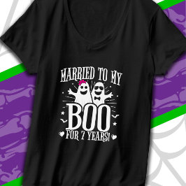 Oktober Hochzeitsfeier Siebter Jahrestag T-Shirt