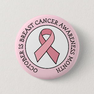 Oktober ist Brustkrebsmonat Button