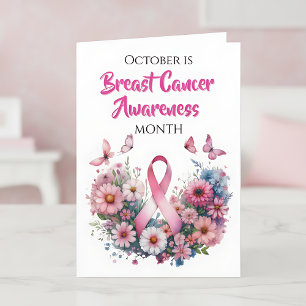 Oktober ist Brustkrebsmonat Karte