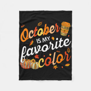 Oktober ist mein Lieblingsfarben Herbstlaub Herbst Fleecedecke