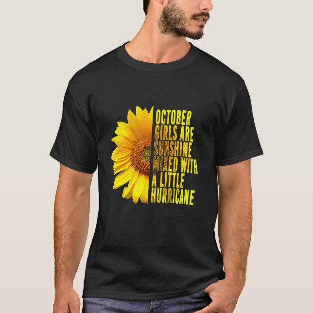 OKTOBER MÄDCHEN SIND SONNENSCHIRME GEMISCHT HURRIK T-Shirt (Vorderseite)