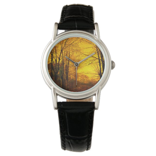 Oktober Nachglow John Atkinson Grimshaw Armbanduhr (Vorderseite)