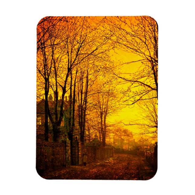 Oktober Nachglow John Atkinson Grimshaw Magnet (Vertikal)