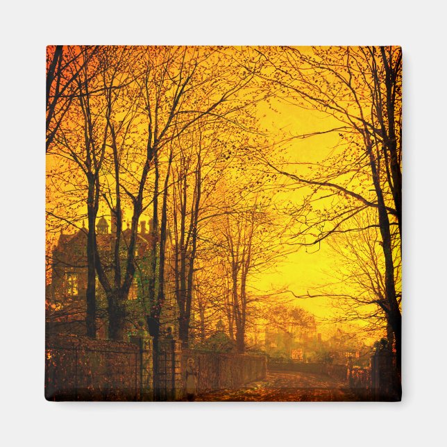 Oktober Nachglow John Atkinson Grimshaw Magnet (Vorne)