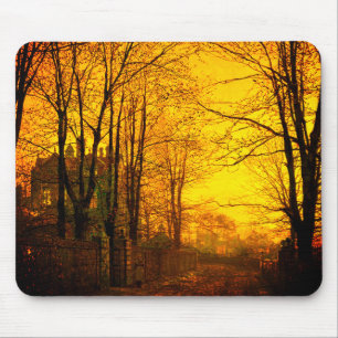 Oktober Nachglow John Atkinson Grimshaw Mousepad