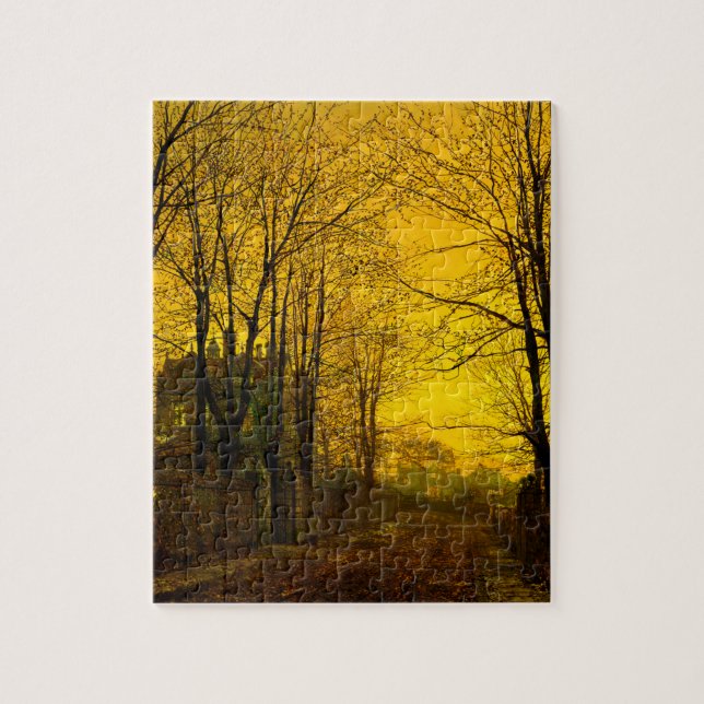 Oktober Nachglow John Atkinson Grimshaw Puzzle (Vertikal)