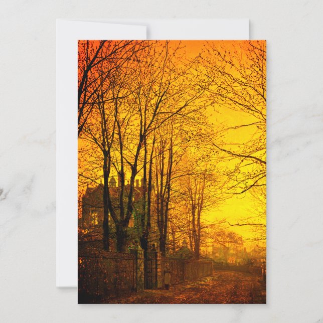 Oktober Nachglow John Atkinson Grimshaw Save The Date (Vorderseite)