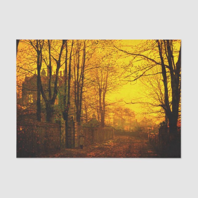 Oktober Nachglow John Atkinson Grimshaw Seidenpapier (Vorderseite)