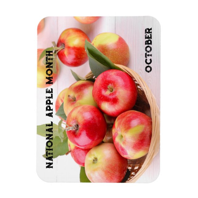 Oktober National Apple Monat Magnet (Vertikal)