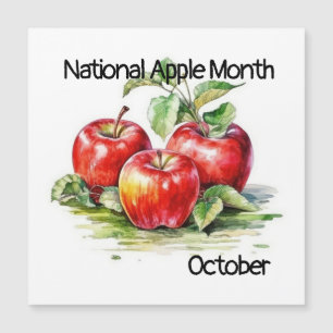 Oktober National Apple Monat Magnetkarte
