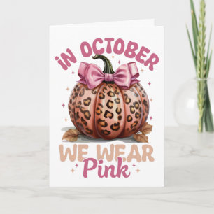 Oktober Pink Breast Cancer Awareness Karte