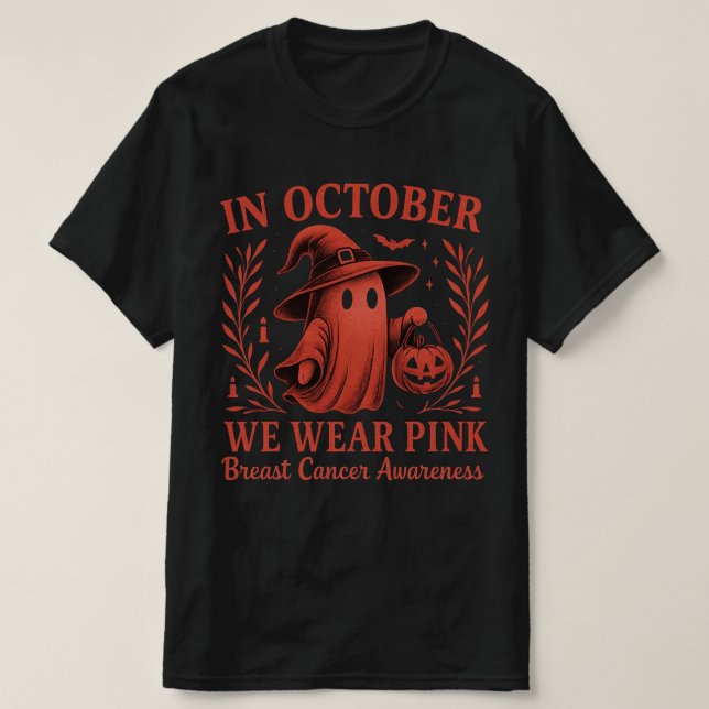 Oktober Pink Ghost-T-Shirt T-Shirt (Design vorne)