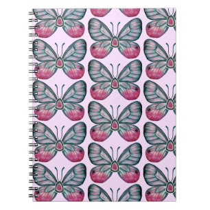 Oktober Pink Glasswing Butterfly Design Notizblock