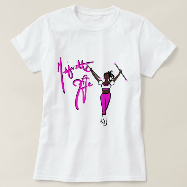 Oktober Pink Twirl Girl T - Shirt (Design vorne)