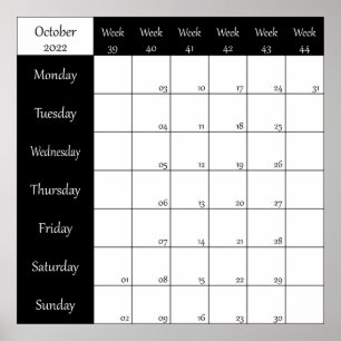 Oktober-Planernummer 2022 Poster