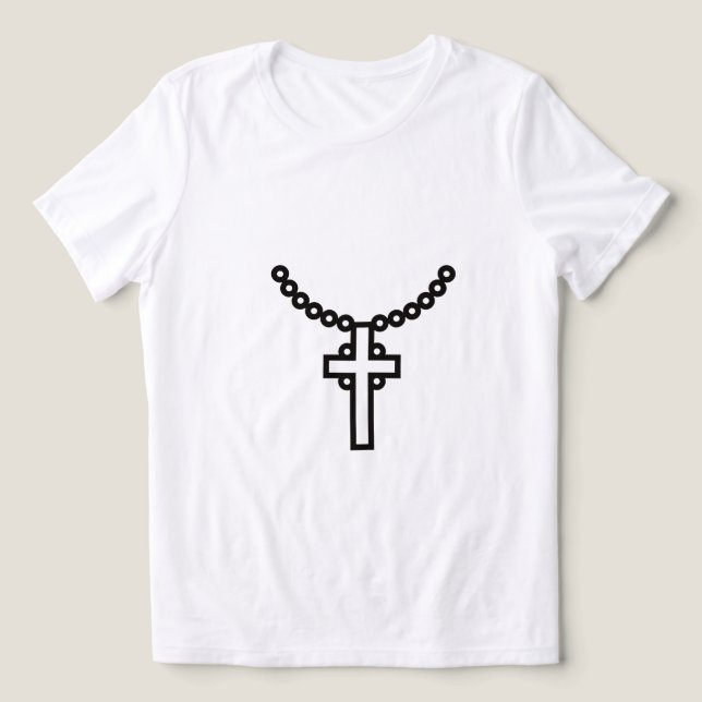 Oktober Rosary Month Tri-Blend Shirt (Design Vorderseite)