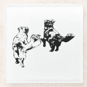 Oktober Schwanz, ruhige Straße Glasuntersetzer