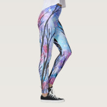 Oktober Starry Night Leggings Blue