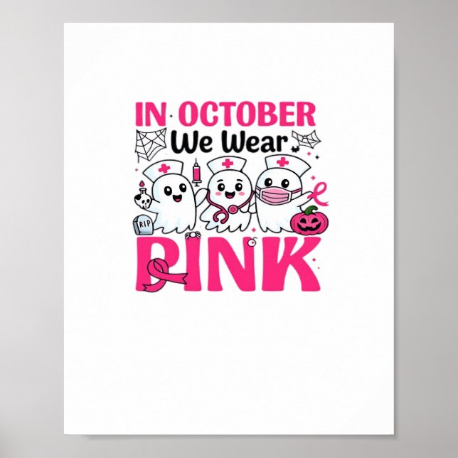 Oktober tragen wir das Bewusstsein für rosa Brustk Poster (Vorne)