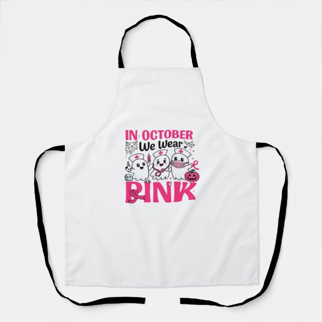 Oktober tragen wir das Bewusstsein für rosa Brustk Schürze (Vorderseite)