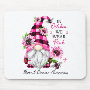 Oktober tragen wir ein pinkfarbenes Brustkrebs-Bew Mousepad