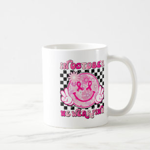 Oktober tragen wir eine pinkfarbene Brustkrebserkr Kaffeetasse