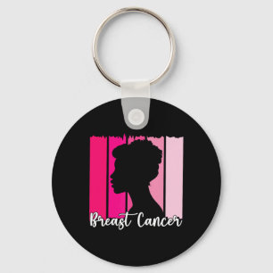 Oktober tragen wir Pink Black Afro Women Breast Ca Schlüsselanhänger