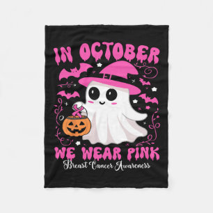 Oktober tragen wir Pink Ghost Hexe Brustkrebs Awa Fleecedecke
