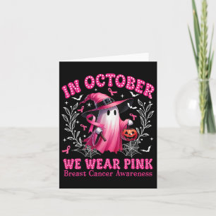 Oktober tragen wir Pink Ghost Hexe Brustkrebs Awa Karte