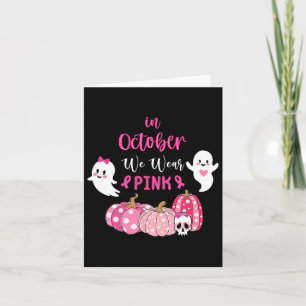 Oktober tragen wir rosa Brustkrebs-Bewusstsein Karte