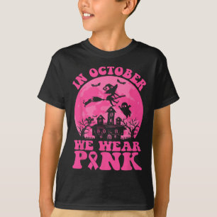 Oktober tragen wir rosa Brustkrebs-Bewusstsein Rib T-Shirt