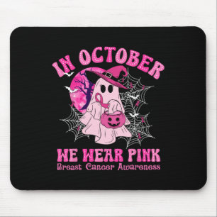 Oktober tragen wir rosa Brustkrebs Frauen Ghost Ha Mousepad