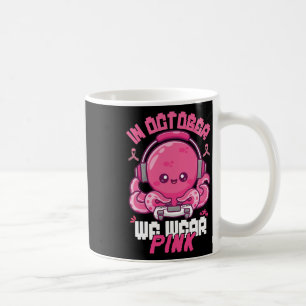 Oktober tragen wir rosa Brustkrebs Gaming Kids Boy Kaffeetasse