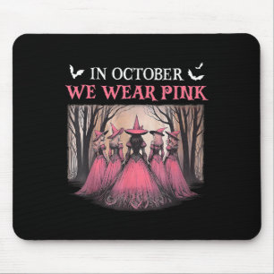 Oktober tragen wir rosa Hexenkrebs, Halloween-Brus Mousepad